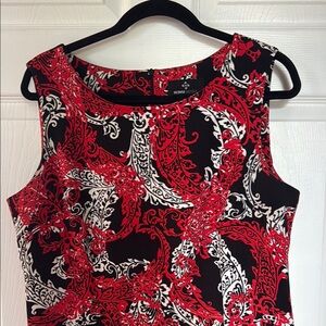 Ronni Nicole Red and Black Paisley Blouse